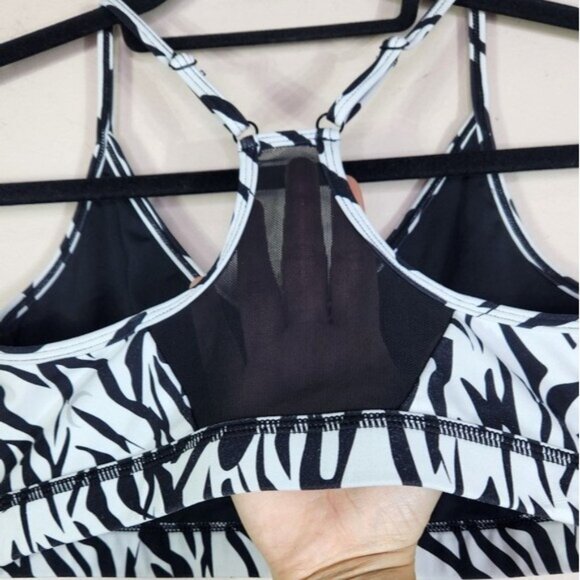 ZYIA Active Zebra Safari Print Activewear Sport Bra Women Size M - Picture 6 of 8